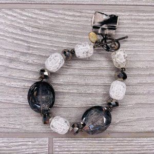Nwot donna dressler jewelry bracelet beaded with some tarnishing as shown
